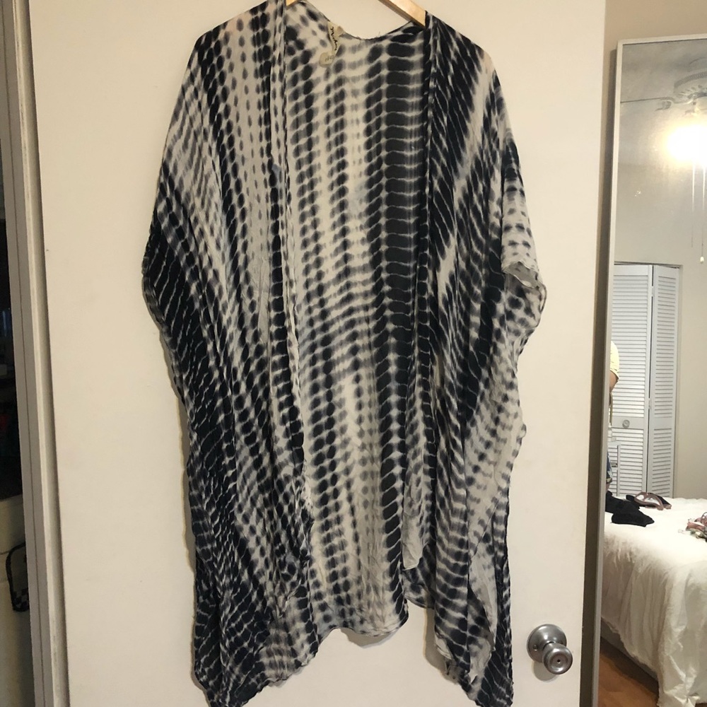 Tie dye multiple way coverup